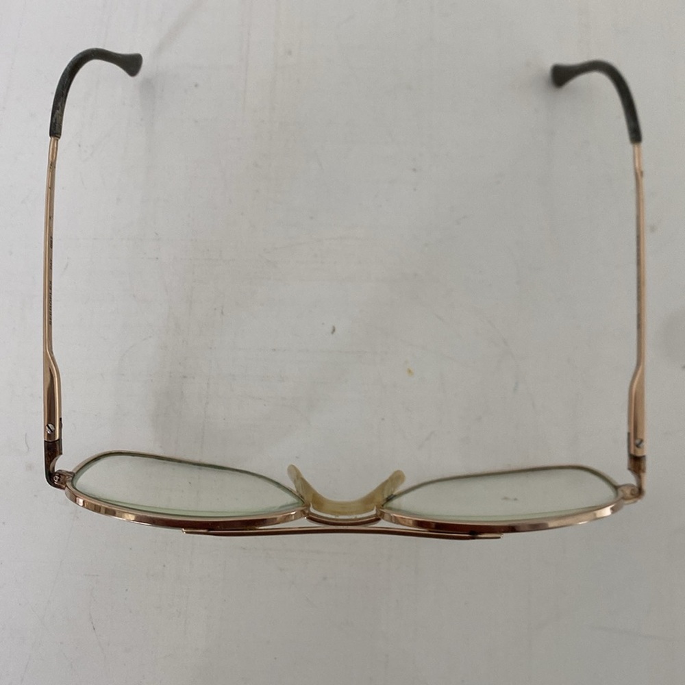 Vintage Sferoflex Aviator Oversize Men’s Goldtone Eyeglasses - Made in Italy. - Picture 13 of 16